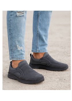Wsuwane szare męskie buty sportowe /B3-1 17434 T484/ ze sklepu Pantofelek24.pl w kategorii Trampki męskie - zdjęcie 185818392