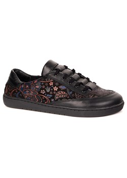 Sneakersy barefoot damskie Kaia Olivier 101MP – anatomiczne buty skórzane czarny kwiaty ze sklepu butyolivier w kategorii Półbuty damskie - zdjęcie 185818922