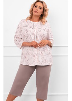 Rozpinana piżama damska Galea, Kolor cappuccino-róż, Rozmiar M, Italian Fashion ze sklepu Intymna w kategorii Piżamy damskie - zdjęcie 185822424