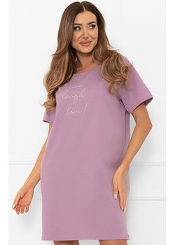 Damska koszula nocna wrzosowa Ksara, Kolor wrzosowy, Rozmiar S, Italian Fashion ze sklepu Intymna w kategorii Koszule nocne - zdjęcie 185822433