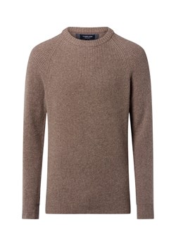 Andrew James Męski sweter z dzianiny kaszmirowej Mężczyźni Kaszmir mocca jednolity ze sklepu vangraaf w kategorii Swetry męskie - zdjęcie 185826361