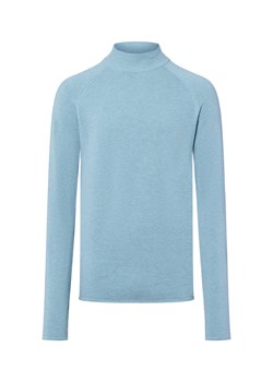 Nils Sundström Męski sweter z dzianiny Mężczyźni Bawełna jasnoniebieski marmurkowy ze sklepu vangraaf w kategorii Swetry męskie - zdjęcie 185826363