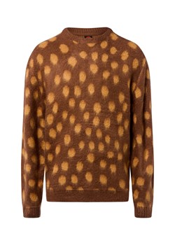 Santa Cruz Sweter - Jaguar Knit Mężczyźni Sztuczne włókno brązowy wzorzysty ze sklepu vangraaf w kategorii Swetry męskie - zdjęcie 185826383