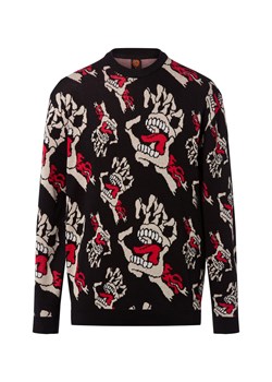 Santa Cruz Sweter - Bone Hands Mężczyźni Bawełna czarny wzorzysty ze sklepu vangraaf w kategorii Swetry męskie - zdjęcie 185826384