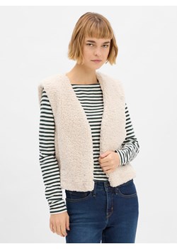 Marie Lund Damska kamizelka pluszowa - Frencie Kobiety écru jednolity ze sklepu vangraaf w kategorii Kamizelki damskie - zdjęcie 185826402