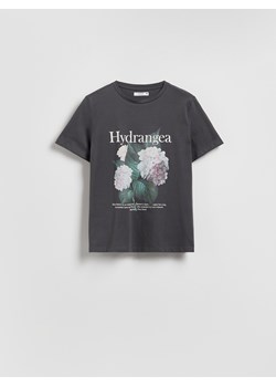 Reserved - T-shirt z nadrukiem - ciemnoszary ze sklepu Reserved w kategorii Bluzki damskie - zdjęcie 185826851