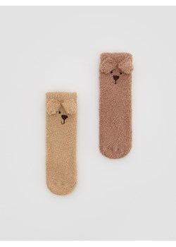 Reserved - Skarpetki z haftem 2 pack - brązowy - id: 621GR-88X - marki Reserved - 185826862 Reserved - Skarpetki z haftem 2 pack - brązowy ze sklepu Reserved w kategorii Skarpetki dziecięce - zdjęcie 185826862