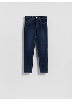 Reserved - Jeansy slim fit push up - granatowy ze sklepu Reserved w kategorii Jeansy damskie - zdjęcie 185826954