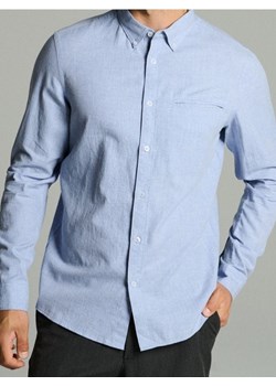 Sinsay - Bawełniana koszula slim fit - błękitny ze sklepu Sinsay w kategorii Koszule męskie - zdjęcie 185828062