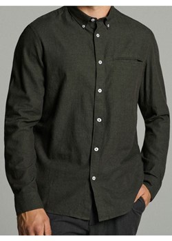 Sinsay - Bawełniana koszula slim fit - zielony ze sklepu Sinsay w kategorii Koszule męskie - zdjęcie 185828064