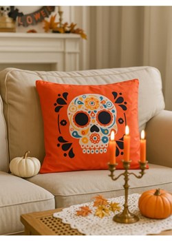 Sinsay - Poszewka na poduszkę z halloweenowym motywem - pomarańczowy ze sklepu Sinsay w kategorii Dom - zdjęcie 185828140