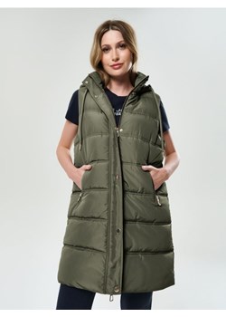Sinsay - Kamizelka puffer z kapturem - zielony ze sklepu Sinsay w kategorii Kamizelki damskie - zdjęcie 185828160