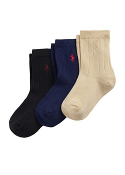 Zestaw 3 par wysokich skarpet dziecięcych Polo Ralph Lauren 443979301001 Kolorowy ze sklepu eobuwie.pl w kategorii Skarpetki dziecięce - zdjęcie 185828402