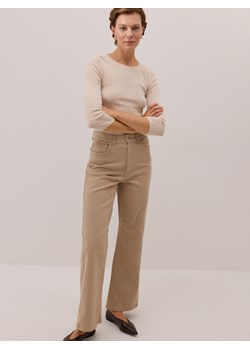 Reserved - Jeansy wide leg - beżowy ze sklepu Reserved w kategorii Jeansy damskie - zdjęcie 185829073
