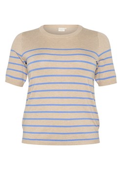 KAFFE curve Sweter w kolorze beżowo-błękitnym ze sklepu Limango Polska w kategorii Swetry damskie - zdjęcie 185831850