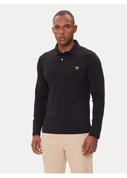 Guess Polo M5BP36 J1314 Czarny Slim Fit ze sklepu MODIVO w kategorii T-shirty męskie - zdjęcie 185833790