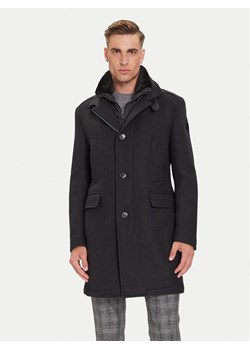 JOOP! Płaszcz wełniany 17 JC-36Mikos 30048430 Czarny Regular Fit ze sklepu MODIVO w kategorii Płaszcze męskie - zdjęcie 185833841