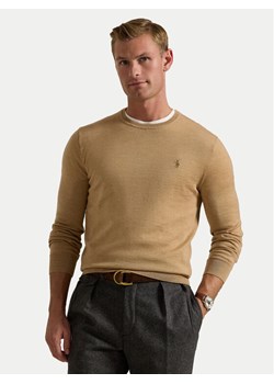 Polo Ralph Lauren Sweter 710946143009 Beżowy Slim Fit ze sklepu MODIVO w kategorii Swetry męskie - zdjęcie 185834024