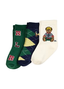 Polo Ralph Lauren Zestaw 3 par wysokich skarpet dziecięcych 441P03153001 Kolorowy ze sklepu MODIVO w kategorii Skarpetki dziecięce - zdjęcie 185834074