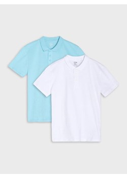 Sinsay - Koszulki polo w stylu basic 2 pack - błękitny ze sklepu Sinsay w kategorii T-shirty chłopięce - zdjęcie 185837021