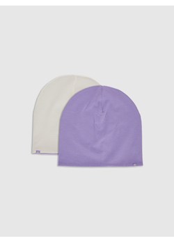 Dziecięca czapka beanie dwustronna 4F 4FJWAW25ACAPU603 - fioletowa ze sklepu Sportstylestory.com w kategorii Czapki dziecięce - zdjęcie 185837811
