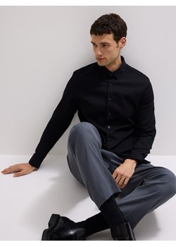 Reserved - Bawełniana koszula super slim fit - czarny ze sklepu Reserved w kategorii Koszule męskie - zdjęcie 185838702