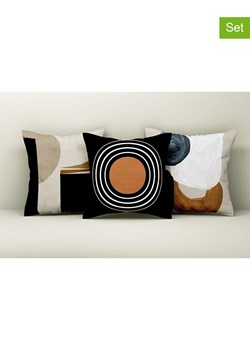 Coin de Pierre Poszewki (3 szt.) w kolorze brązowo-beżowo-białym na poduszki - 43 x 43 cm ze sklepu Limango Polska w kategorii Poduszki dekoracyjne - zdjęcie 185839070