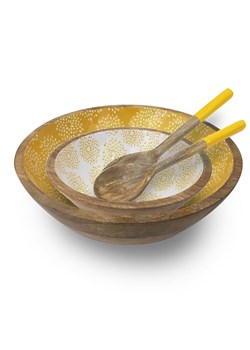 Ard&apos;time Sztućce sałatkowe &quot;Sun&quot; w kolorze jasnobrązowo-żółtym - 30,5 x 7,5 cm ze sklepu Limango Polska w kategorii Sztućce - zdjęcie 185839203
