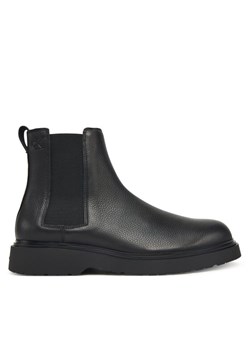Sztyblety Calvin Klein Combat Ess Chelsea Boot Lth YM0YM01374 Czarny ze sklepu eobuwie.pl w kategorii Buty zimowe męskie - zdjęcie 185839392