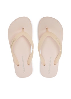 Japonki Calvin Klein Jeans Beach Sandal Flatform Logo YW0YW01092 Różowy ze sklepu eobuwie.pl w kategorii Klapki damskie - zdjęcie 185839413