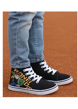 Sznurowane granatowe trampki chłopięce /B2-1 7550 S097/ ze sklepu Pantofelek24.pl w kategorii Trampki dziecięce - zdjęcie 185840980