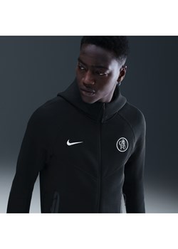 Męska piłkarska kurtka z dzianiny z zamkiem na całej długości Nike Total 90 Chelsea F.C. Tech Windrunner - Czerń - id: 42239924743new - marki Nike - 185841562 Męska piłkarska kurtka z dzianiny z zamkiem na całej długości Nike Total 90 Chelsea F.C. Tech Windrunner - Czerń ze sklepu Nike poland w kategorii Bluzy męskie - zdjęcie 185841562