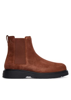Sztyblety Calvin Klein Combat Ess Chelsea Boot Su YM0YM01372 Brązowy ze sklepu eobuwie.pl w kategorii Buty zimowe męskie - zdjęcie 185841794