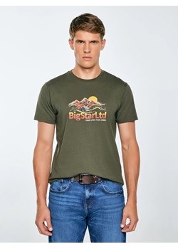Koszulka męska z nadrukiem khaki Mifer 303 ze sklepu Big Star w kategorii T-shirty męskie - zdjęcie 185842754