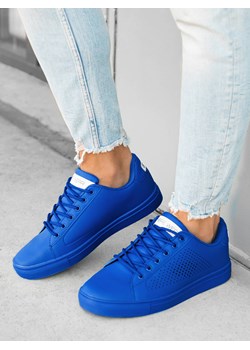 Klasyczne męskie buty sportowe - niebieskie T383 ze sklepu ombre w kategorii Trampki męskie - zdjęcie 185843313
