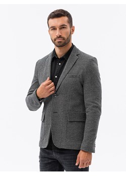 Marynarka męska casual - czarna V5 M162 ze sklepu ombre w kategorii Marynarki męskie - zdjęcie 185843522