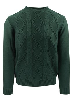 Sweter dla Mężczyzny - Lasota - Okrągły Dekolt, Ciemna Zieleń SWLSTAarmandoZIEL ze sklepu JegoSzafa.pl w kategorii Swetry męskie - zdjęcie 185846982