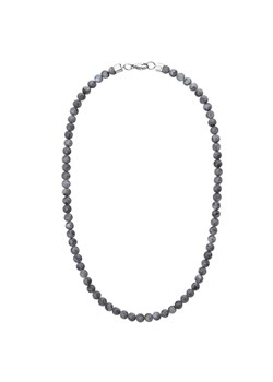 Naszyjnik unisex z naturalnych matowych kulek larvikitu dla mężczyzn i kobiet rozmiary 70 cm ze sklepu manoki.pl w kategorii Naszyjniki męskie - zdjęcie 185847000