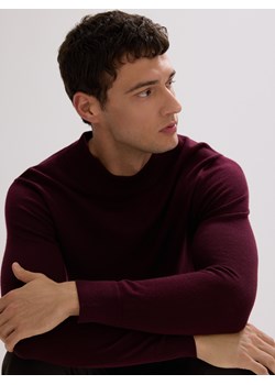 Reserved - Sweter z wełny merino - bordowy ze sklepu Reserved w kategorii Swetry męskie - zdjęcie 185848583