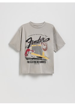 Reserved - T-shirt Fender Elyaf - jasnoszary ze sklepu Reserved w kategorii T-shirty chłopięce - zdjęcie 185848614