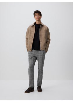 Reserved - Spodnie slim fit w kratę - jasnoszary ze sklepu Reserved w kategorii Spodnie męskie - zdjęcie 185848794