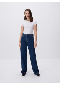 Reserved - Jeansy wide leg - granatowy ze sklepu Reserved w kategorii Jeansy damskie - zdjęcie 185849604