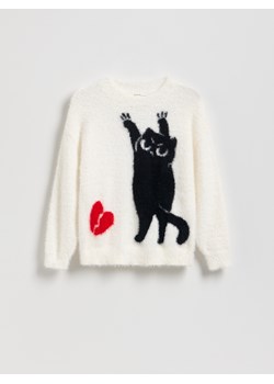 Reserved - Sweter z aplikacją - wielobarwny ze sklepu Reserved w kategorii Swetry dziewczęce - zdjęcie 185849752