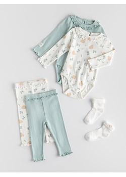 Reserved - Dzianinowe legginsy 2 pack - jasnozielony ze sklepu Reserved w kategorii Odzież dla niemowląt - zdjęcie 185850034