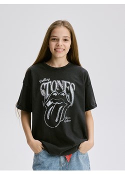 Reserved - T-shirt The Rolling Stones - ciemnoszary ze sklepu Reserved w kategorii Bluzki dziewczęce - zdjęcie 185850114