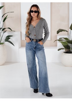 Sweter damski MELANIA jasnoszary Dstreet MY1654 ze sklepu DSTREET.PL w kategorii Swetry damskie - zdjęcie 185850582