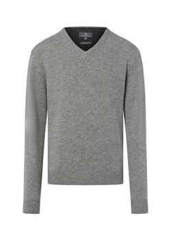 Nils Sundström Sweter męski Mężczyźni wełna ze strzyży szary marmurkowy ze sklepu vangraaf w kategorii Swetry męskie - zdjęcie 185850990