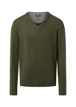Nils Sundström Sweter męski Mężczyźni wełna ze strzyży oliwkowy marmurkowy ze sklepu vangraaf w kategorii Swetry męskie - zdjęcie 185850992