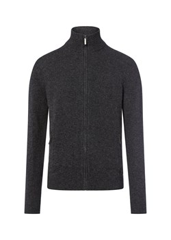 Nils Sundström Kardigan męski Mężczyźni wełna ze strzyży antracytowy marmurkowy ze sklepu vangraaf w kategorii Swetry męskie - zdjęcie 185850994