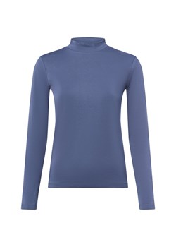 Marie Lund Damska koszulka z długim rękawem Kobiety Dżersej indygo jednolity ze sklepu vangraaf w kategorii Bluzki damskie - zdjęcie 185851051